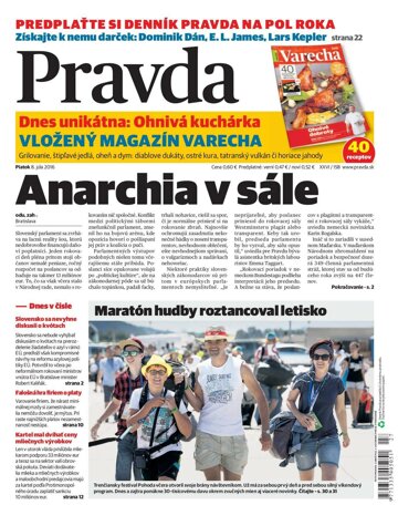 Obálka e-magazínu Pravda 8. 7. 2016