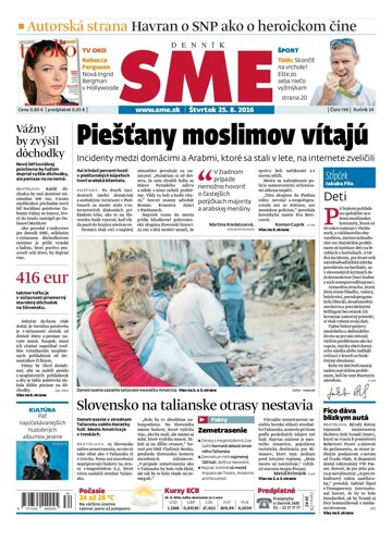 Obálka e-magazínu SME 25.8.2016