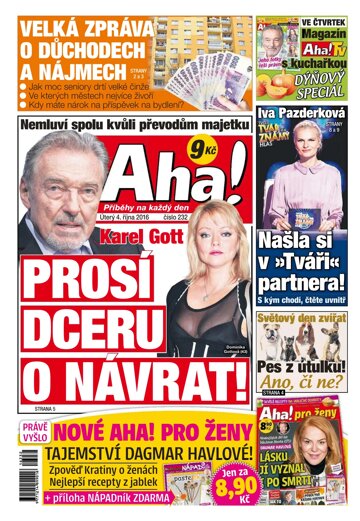 Obálka e-magazínu AHA! 4.10.2016