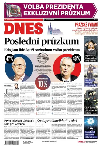 Obálka e-magazínu MF Dnes 22.1.2018