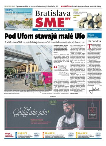 Obálka e-magazínu SME MY Bratislava 18/5/2018