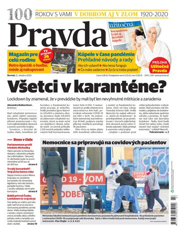 Obálka e-magazínu Pravda 22. 10. 2020