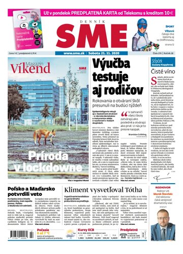 Obálka e-magazínu SME 21.11.2020