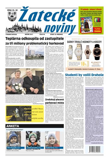 Obálka e-magazínu Žatecké noviny 50/2017