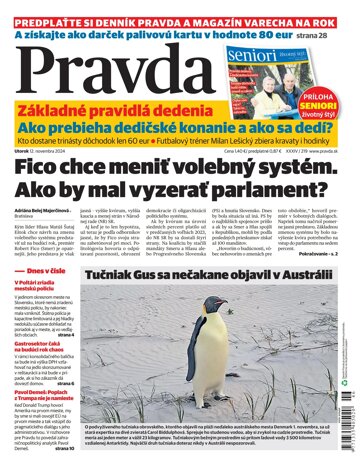 Obálka e-magazínu Pravda 12. 11. 2024