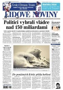 Obálka e-magazínu Lidové noviny 7.1.2014