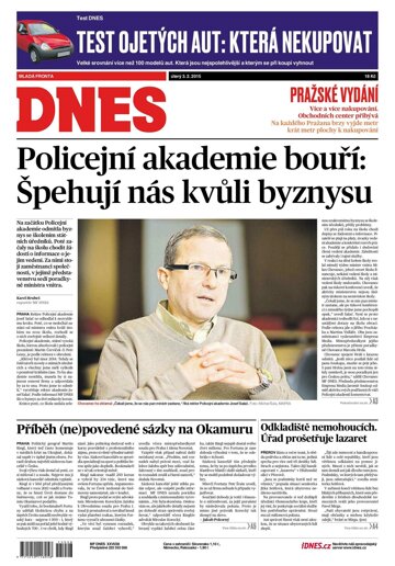 Obálka e-magazínu MF Dnes 3.2.2015