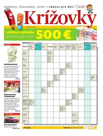 Obálka e-magazínu Krížovky 6.6.2015