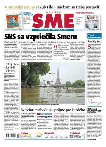 Obálka e-magazínu SME 3.6.2016