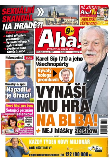 Obálka e-magazínu AHA! 8.2.2017