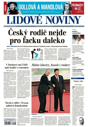 Obálka e-magazínu Lidové noviny 6.11.2018