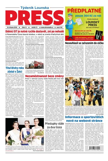 Obálka e-magazínu Lounský press 11/2016