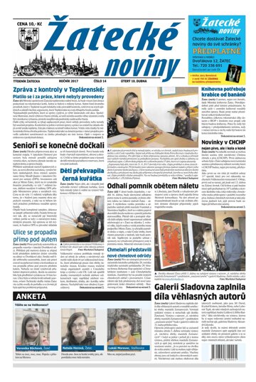 Obálka e-magazínu Žatecké noviny 14/2017