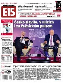 Obálka e-magazínu E15 18.11.2014