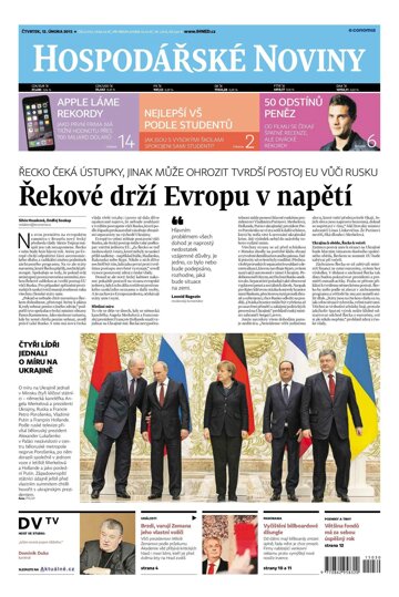 Obálka e-magazínu Hospodářské noviny 030 - 12.2.2015