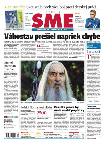 Obálka e-magazínu SME 12.6.2015