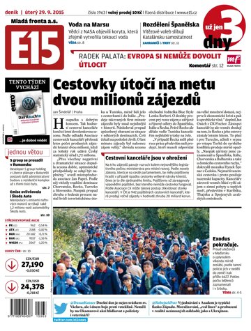 Obálka e-magazínu E15 29.9.2015