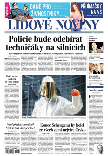 Obálka e-magazínu Lidové noviny 16.2.2016