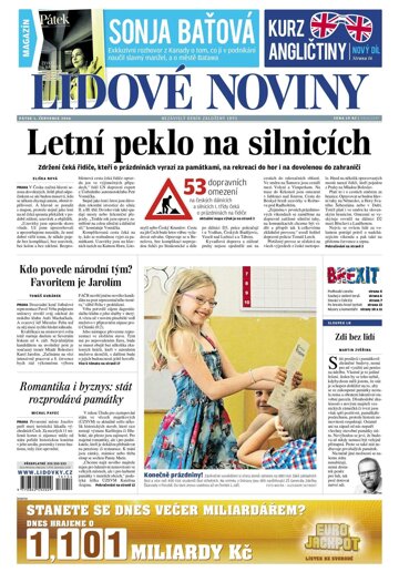 Obálka e-magazínu Lidové noviny 1.7.2016