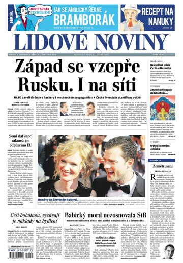 Obálka e-magazínu Lidové noviny 2.7.2016