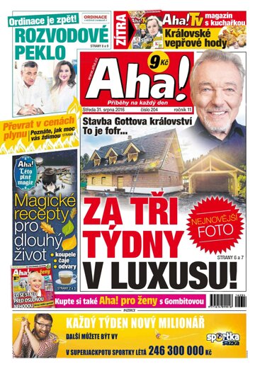 Obálka e-magazínu AHA! 31.8.2016