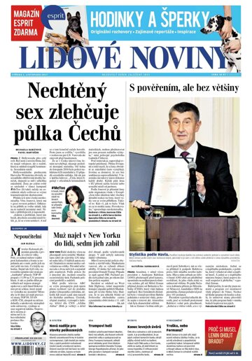 Obálka e-magazínu Lidové noviny 1.11.2017