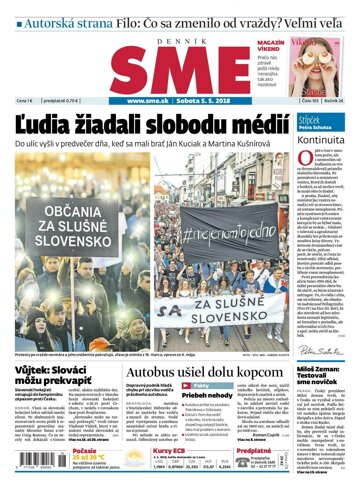 Obálka e-magazínu SME 5.5.2018