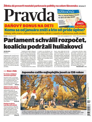 Obálka e-magazínu Pravda 04. 12. 2024