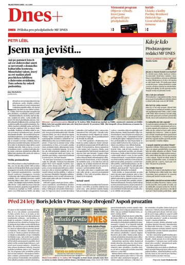 Obálka e-magazínu DNES+ Morava - 14.5.2015