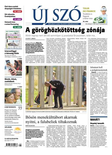 Obálka e-magazínu Új Szó 8.7.2015