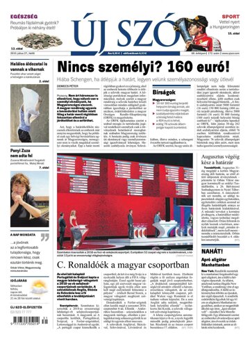 Obálka e-magazínu Új Szó 27.7.2015