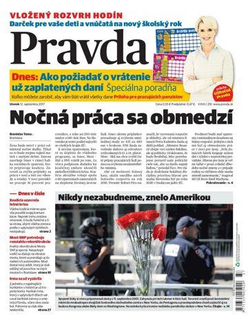 Obálka e-magazínu Pravda 12. 9. 2017