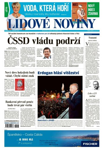 Obálka e-magazínu Lidové noviny 25.6.2018