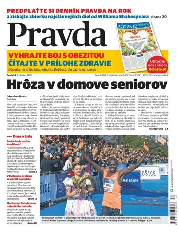 Obálka e-magazínu Pravda 8. 10. 2018