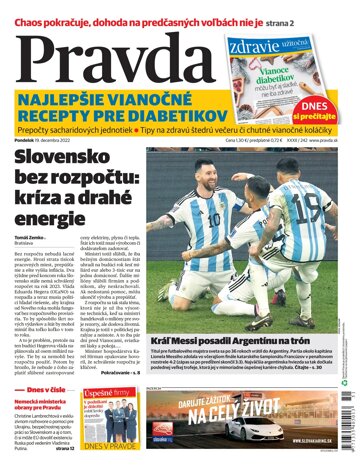 Obálka e-magazínu Pravda 19. 12. 2022