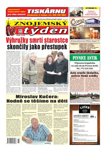 Obálka e-magazínu Znojemský týden 32 / 2015