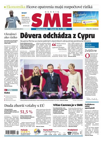 Obálka e-magazínu SME 26.5.2015