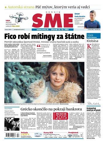 Obálka e-magazínu SME 22.12.2015-1