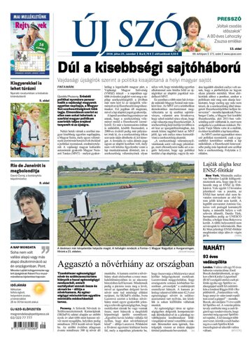 Obálka e-magazínu Új Szó 23.7.2016