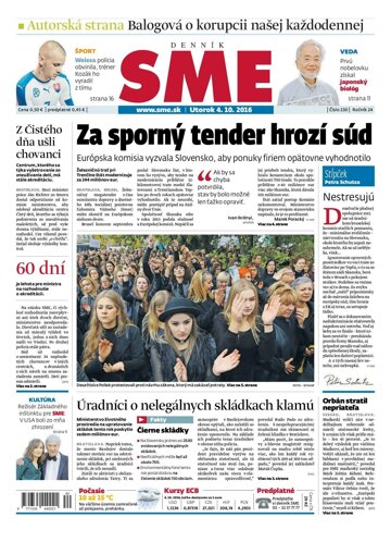 Obálka e-magazínu SME 4.10.2016