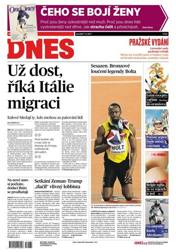 Obálka e-magazínu MF Dnes 7.8.2017