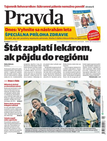 Obálka e-magazínu Pravda 18.6.2018