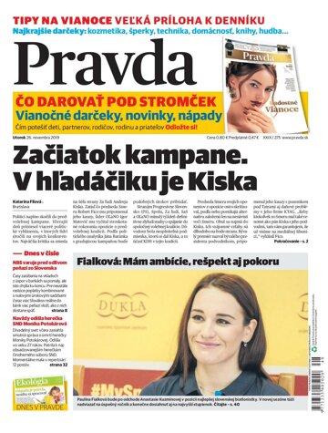 Obálka e-magazínu Pravda 26. 11. 2019