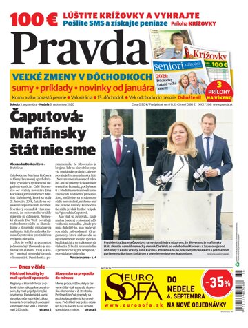 Obálka e-magazínu Pravda 5. 9. 2020