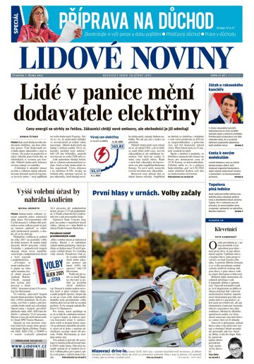 Obálka e-magazínu Lidové noviny 7.10.2021