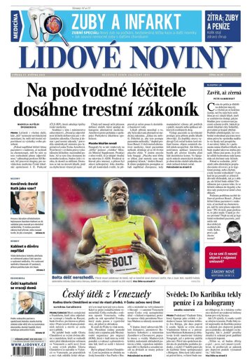 Obálka e-magazínu Lidové noviny 27.5.2015