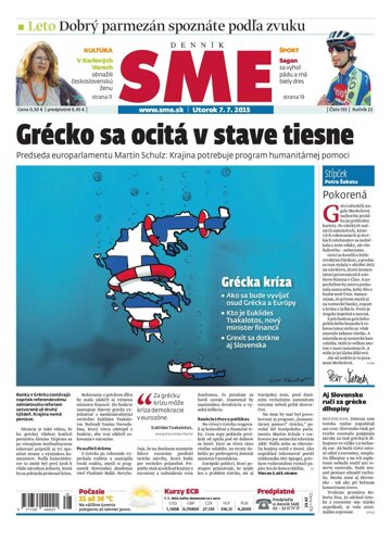 Obálka e-magazínu SME 7.7.2015