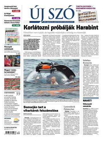 Obálka e-magazínu Új Szó 19.8.2015