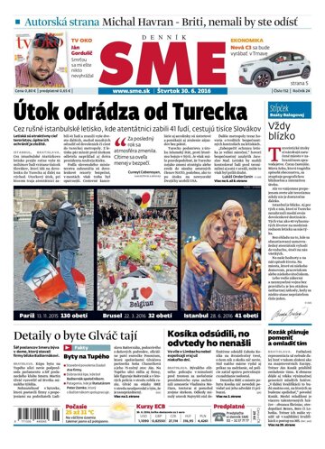 Obálka e-magazínu SME 30.6.2016