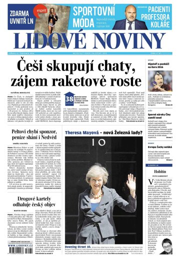 Obálka e-magazínu Lidové noviny 13.7.2016